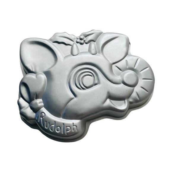 Rudolph Reindeer Christmas Cake Pan / Wilton / Holiday Baking Retro Decor VTG 82 - Picture 2 of 3